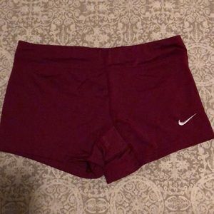 Maroon Nike spandex